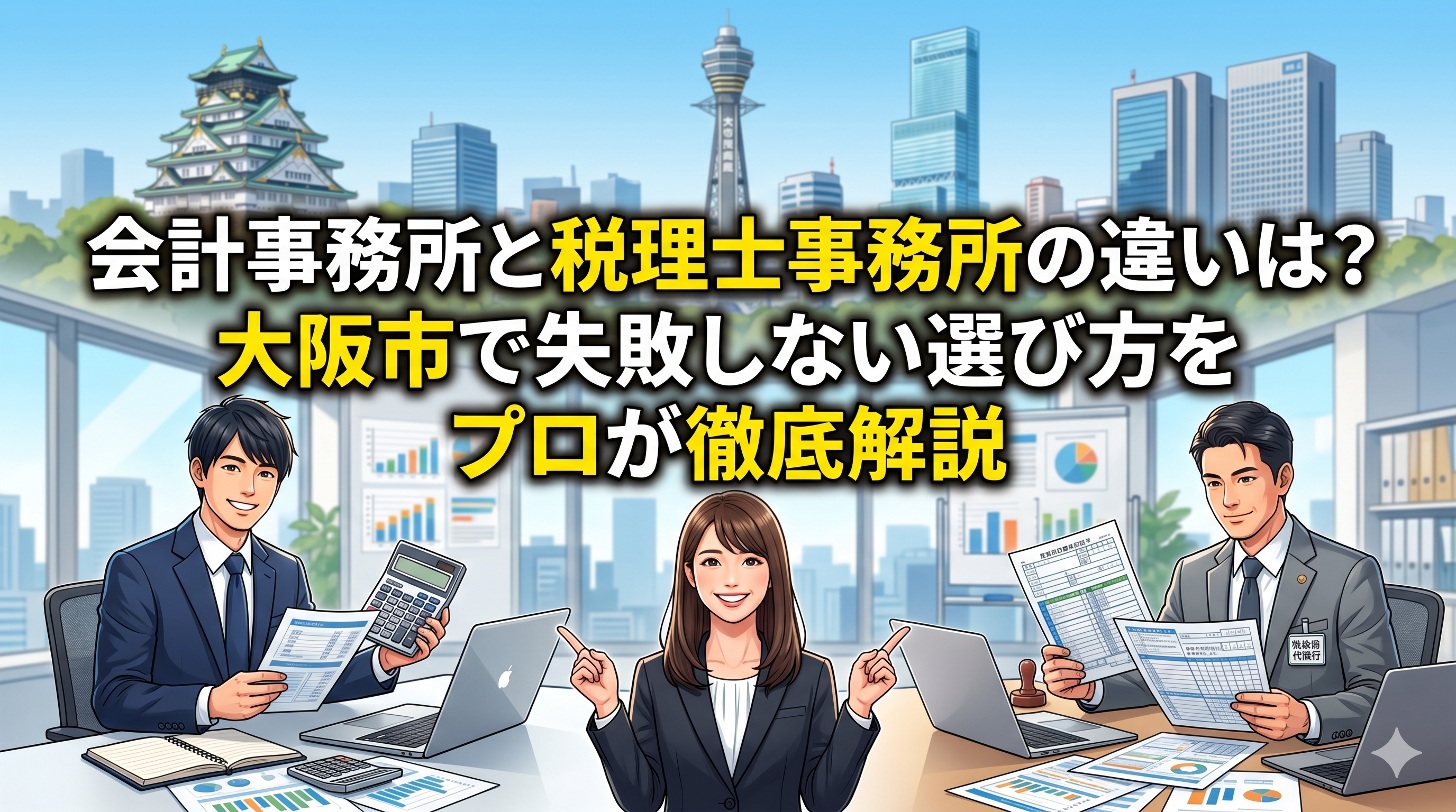 会計事務所と税理士事務所の違いは？大阪市で失敗しない選び方をプロが徹底解説